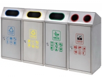 AM-186:ถังขยะสแตนเลสแยกประเภท 4 ช่อง 
Classification Stainless Steel bins